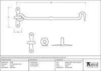 10" Forged Cabin Hook