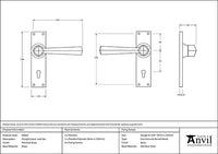 Straight Lever Lock Set