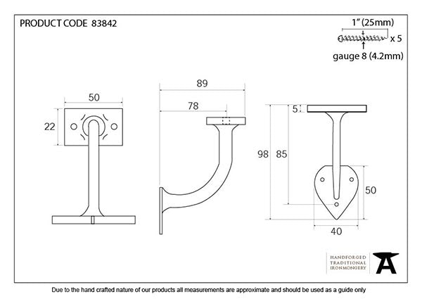 3" Handrail Bracket