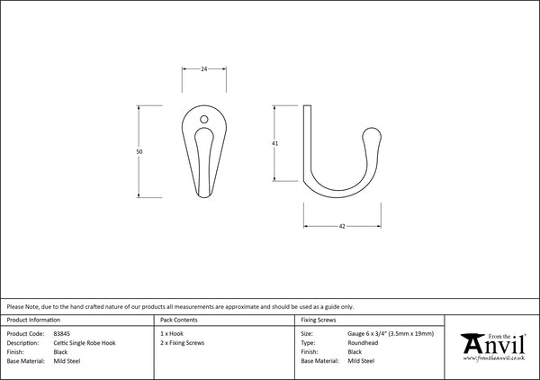 Celtic Single Robe Hook