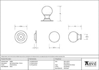 31mm Ball Cabinet Knob