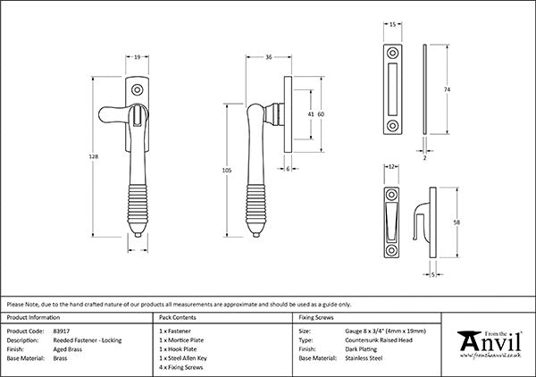 Locking Reeded Fastener