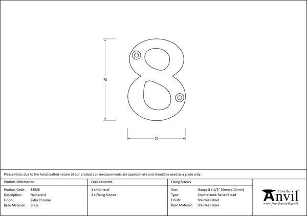 Satin Chrome Numeral