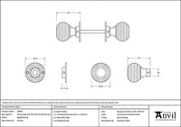 Heavy Beehive Mortice/Rim Knob Set