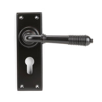 Reeded Lever Euro Lock Set