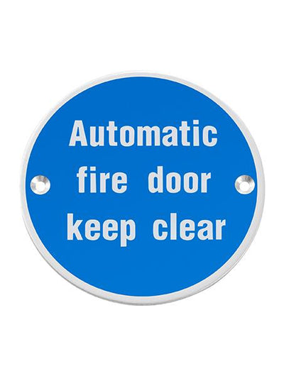 Automatic Fire Door Keep Clear Symbol