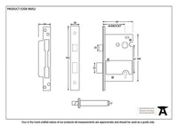 2 ½" 5 Lever Heavy Duty BS Sash Lock