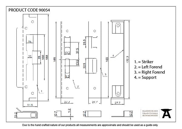 ½" Rebate Kit for HD Sash Lock