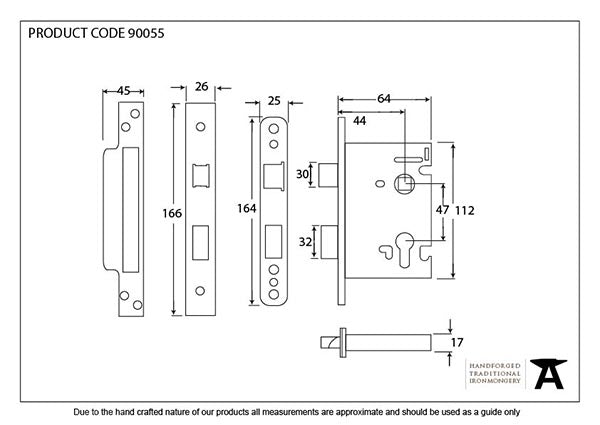 2½" Euro Profile Sash Lock