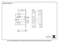 3" Lever BS Sash Lock