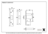 2½" BS 5 Lever Deadlock Keyed to Differ