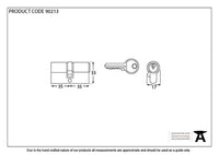 5 Pin Euro Cylinder 35/45 Keyed to differ