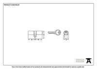 6 Pin Euro Cylinder 40/40 Keyed to differ