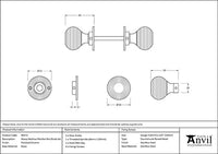 Heavy Beehive Mortice/Rim Knob Set