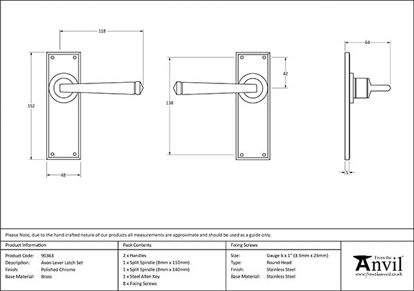 Avon Lever Latch Set