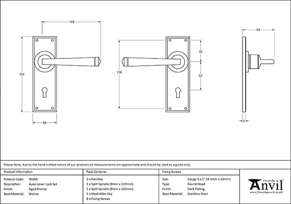 Avon Lever Latch Set