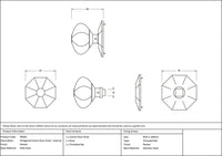 Octagonal Centre Door Knob Internal