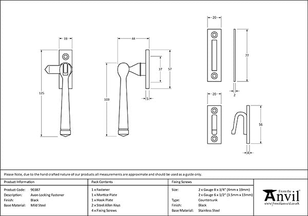 Locking Avon Fastener