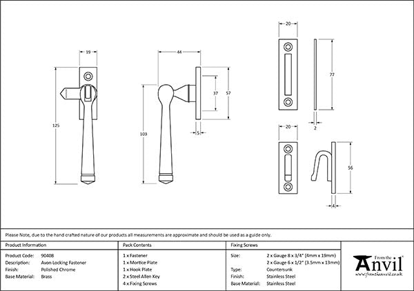 Locking Avon Fastener