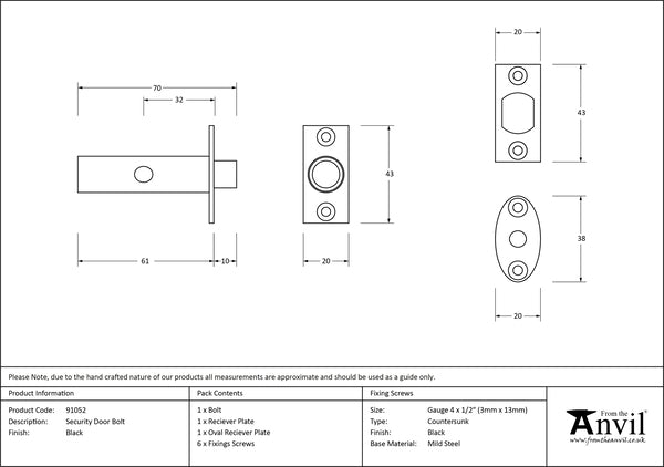 Security Door Bolt