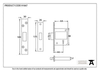 2½" BS 5 Lever Deadlock Keyed Alike