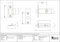 2½" Tubular Mortice Latch