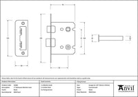 3" Bathroom Mortice Lock