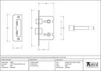 2½" Bathroom Mortice Lock