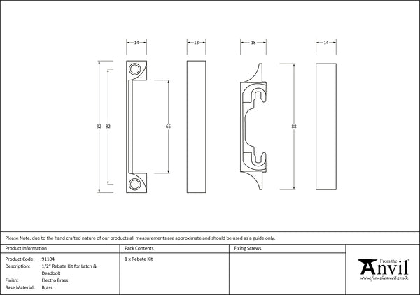 ½ Rebate Kit for Latch and Deadbolt