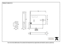 5" Horizontal Bathroom Lock