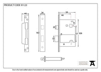 2 ½" 5 Lever Heavy Duty BS Sash Lock KA