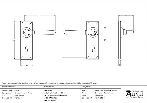 Newbury Lever Lock Set