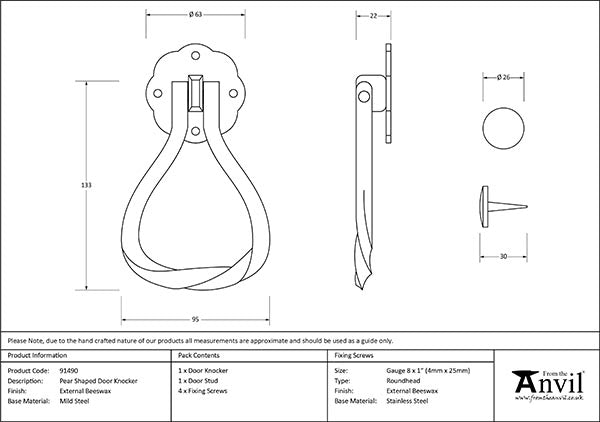 Pear Shaped Door Knocker