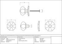 Octagonal Centre Door Knob External