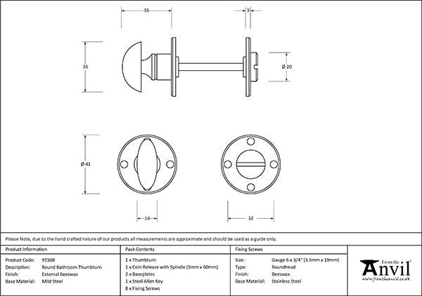 Round Thumbturn Set