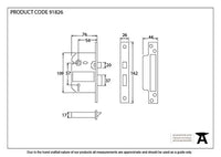 3" Lever BS Sash Lock KA