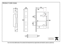 2 ½" 5 Lever Heavy Duty BS Sash Lock KA