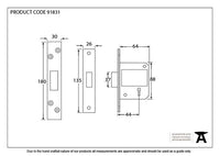 2½" BS 5 Lever Deadlock Keyed to Differ