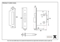 2½" Heavy Duty Bathroom Mortice Lock