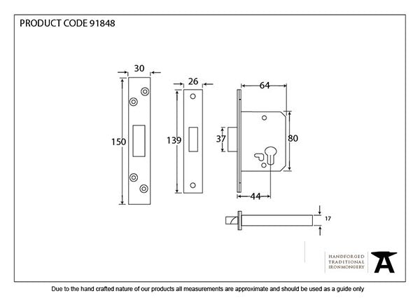 2½" Euro Profile Deadlock