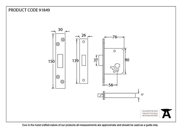 3" Euro Profile Deadlock