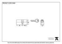 5 Pin Euro Cylinder 35/45 Keyed to differ