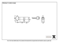 6 Pin Euro Cylinder/Thumbturn 30T/35 Keyed to differ