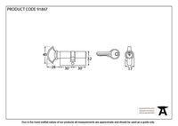 5 Pin Euro Cylinder/Thumbturn 30/30 Keyed to differ