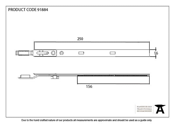 250mm BZP Extension Piece for Espag Door Locks