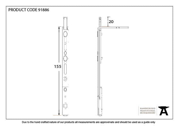 155mm SS Shoot Bolt for Door Espag Lock