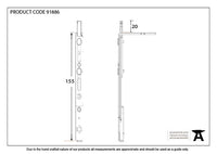 155mm SS Shoot Bolt for Door Espag Lock