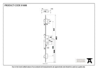 35mm SS Backset Hook 3 Point Door Lock