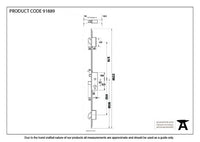 45mm SS Backset Hook 3 Point Door Lock