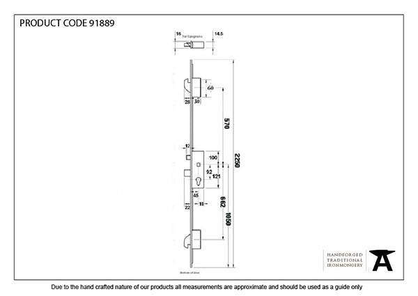 45mm SS Backset Hook 3 Point Door Lock